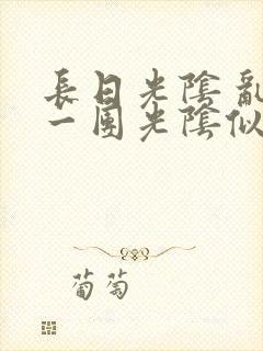 长日光阴 乱作一团光阴似箭