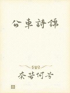 公车诗锦封面
