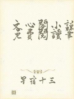 文心阁小说全文免费阅读笔趣阁