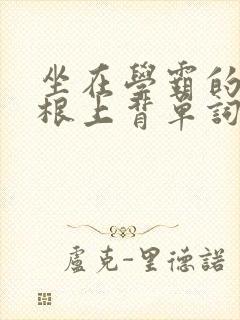坐在学霸的大紫根上背单词封面