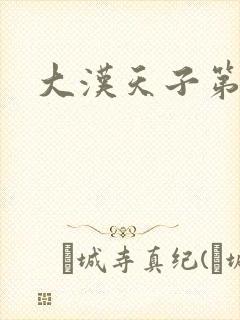 大汉天子第一部