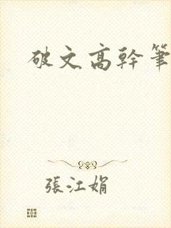 破文高干笔趣阁