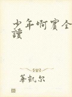少年啊宾全文阅读封面