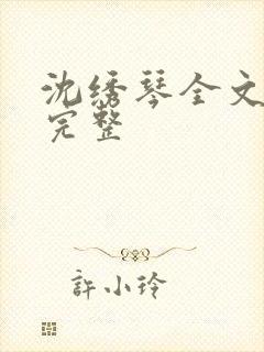 沈绣琴全文阅读完整