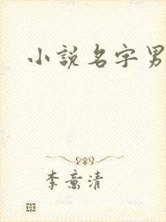 小说名字男生