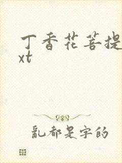 丁香花菩提树txt
