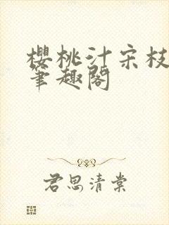 樱桃汁宋枝江野笔趣阁