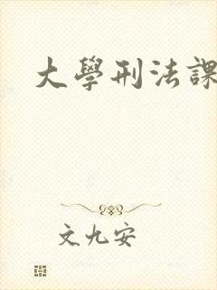 大学刑法课