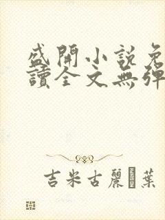 盛开小说免费阅读全文无弹窗封面