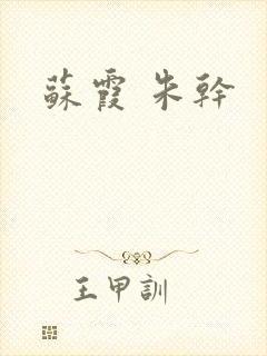 苏霞 朱干