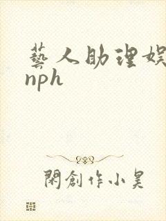 艺人助理娱乐圈nph