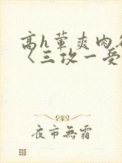 高h荤爽肉欲文〈三攻一受〉视频