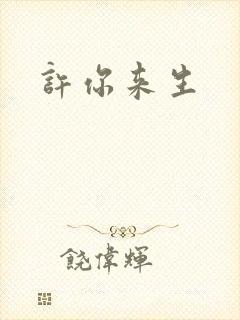 许你来生封面