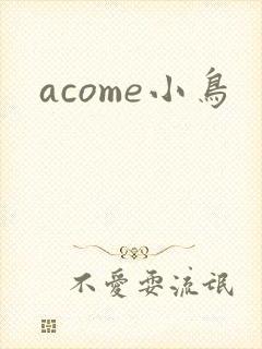 acome小鸟封面