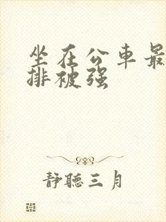 坐在公车最后一排被强