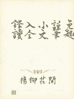 锋入小说免费阅读全文笔趣阁