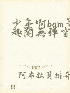 少年啊bgm笔趣阁无弹窗免费