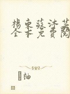 杨东苏沐芸小说全本免费阅读下载
