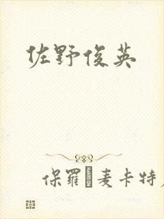 佐野俊英封面