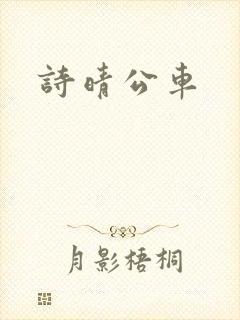 诗晴公车封面