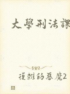 大学刑法课