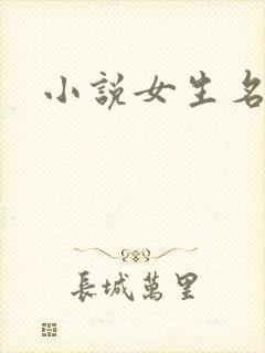 小说女生名字