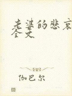 老婆的悲哀小说全文
