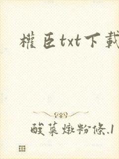 权臣txt下载