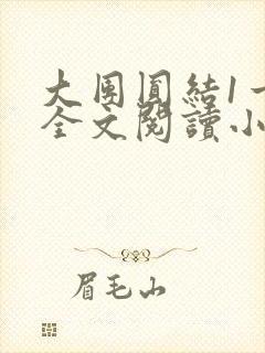 大团圆结1一6全文阅读小说于兜兜