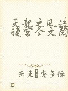 天龙之风流猎艳后宫全文阅读