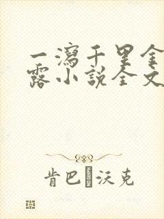 一泻千里金银花露小说全文免费阅读