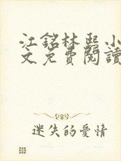 江铭林熙小说全文免费阅读