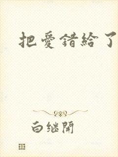 把爱错给了你