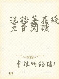 洗铅华在线全文免费阅读封面