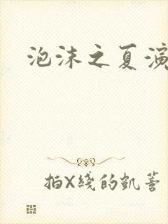 泡沫之夏演员表封面