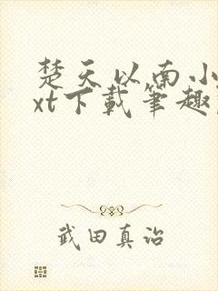 楚天以南小说txt下载笔趣阁