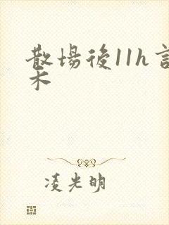 散场后11h言禾
