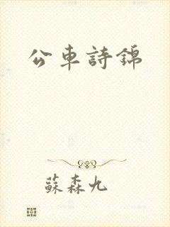公车诗锦封面