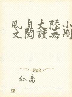 风月大陆小说全文阅读无删减
