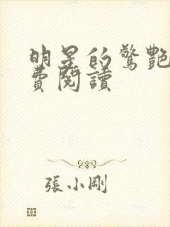 明星的惊艳史免费阅读封面