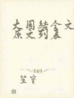 大团结全文阅读原文列表封面