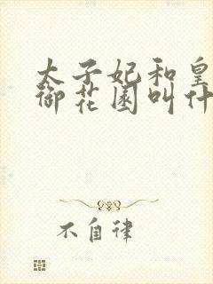 太子妃和皇帝在御花园叫什么小说