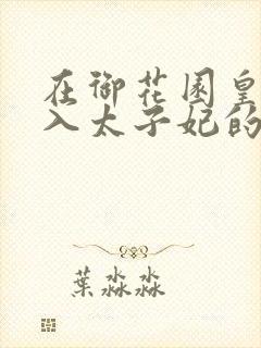 在御花园皇上进入太子妃的小说封面