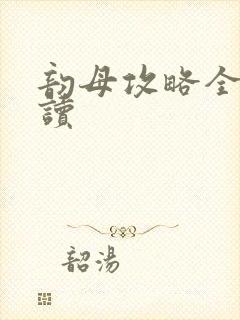 韵母攻略全文阅读封面