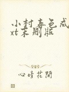 小村春色成刚txt末删版封面