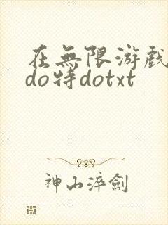 在无限游戏大里do特dotxt封面