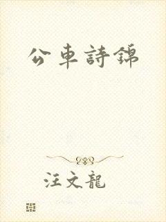 公车诗锦封面