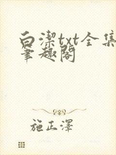 白洁txt全集笔趣阁