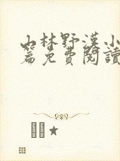 山林野汉小说全篇免费阅读封面