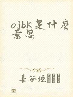 ojbk是什么意思封面